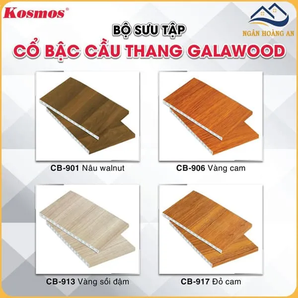 Cổ Bậc Cầu Thang Nhựa Giả Gỗ Galawood CB-913